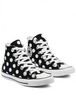 Image of Converse Chuck Taylor All Star Polka Hi-Tops - Black/White