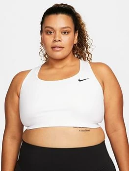 Image of Nike Curve Medium Support Swoosh Bra - White, Size 26-28=3X, Women