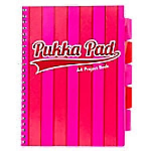 Image of Pukka Pad Project Book Vogue A4 Ruled Pink Pack of 3