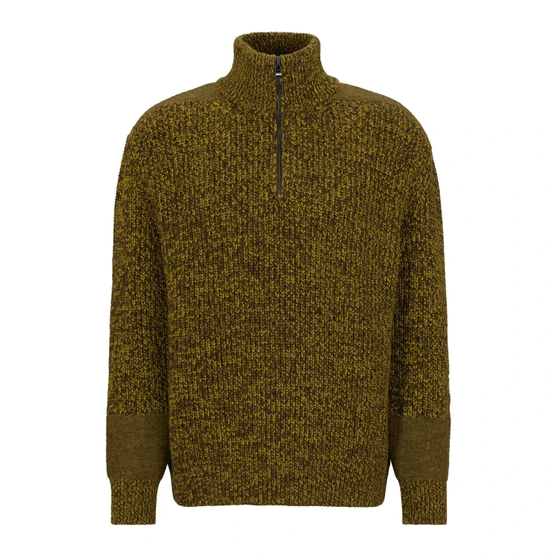 Image of Boss Mens Millenium 1/4 Zip Fleece Green male M