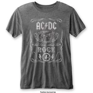 Image of AC/DC - Cannon Swig Unisex Medium T-Shirt - Grey