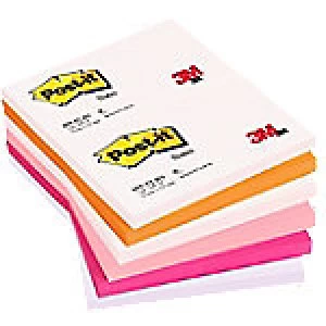 Image of Post-it Sticky Notes 127 x 76mm Yellow 12 Pieces of 50 Sheets