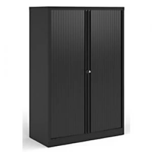 Image of Bisley Tambour Cupboard Lockable Steel & Aluminium DST65K 1000 x 470 x 1570 - 1585mm Black