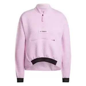 Image of adidas Terrex Hike half Zip Fleece Womens - Purple