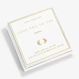 Image of Beautifully Boxed Love You To The Moon Gold Box Earrings 6236