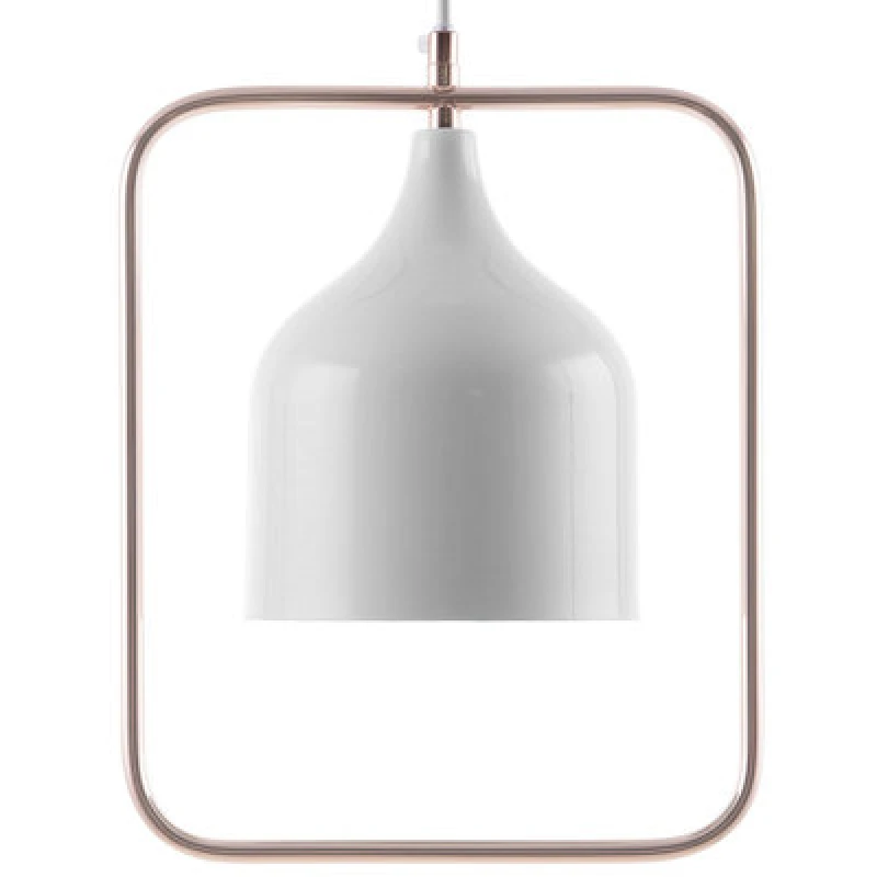 Image of Beliani Pendant Lamp Mavone Metal White