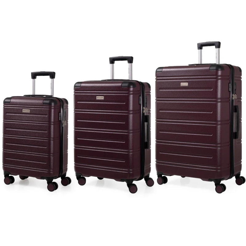 Image of Pierre Cardin Lyon Hard Shell Suitcase Travel luggage Plum unisex Small