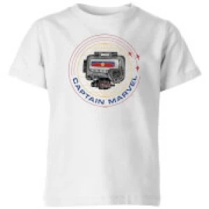 Image of Captain Marvel Pager Kids T-Shirt - White - 3-4 Years