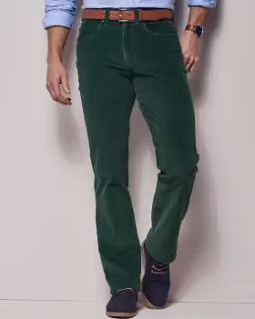 Image of Cotton Traders Mens Stretch Cord Jeans in Green