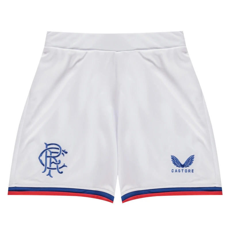 Image of Castore Rangers FC Away Shorts Juniors - White White 7 - 8 Years