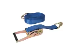 Image of Silverline 958720 Ratchet Tie Down Strap J-Hook 8m x 50mm Rated 1300kg Capacity 3900kg