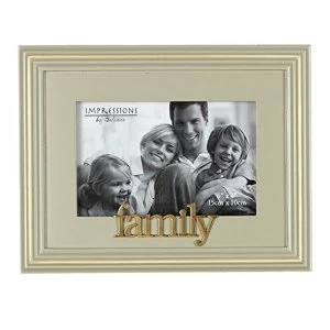 Image of 6" x 4" - Celebrations Grey Wooden Photo Frame - Family