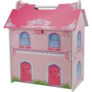 Image of Small Wooden Doll House with Furniture