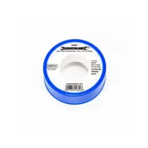 Image of Silverline White PTFE Tape 12mm x 12m - White