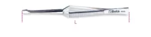 Image of Beta Tools 998 Cross Knurled End Stainless Steel Spring Tweezers 155mm 009980001
