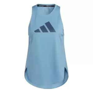 Image of adidas Bar Logo Tan Vest Ladies - Blue