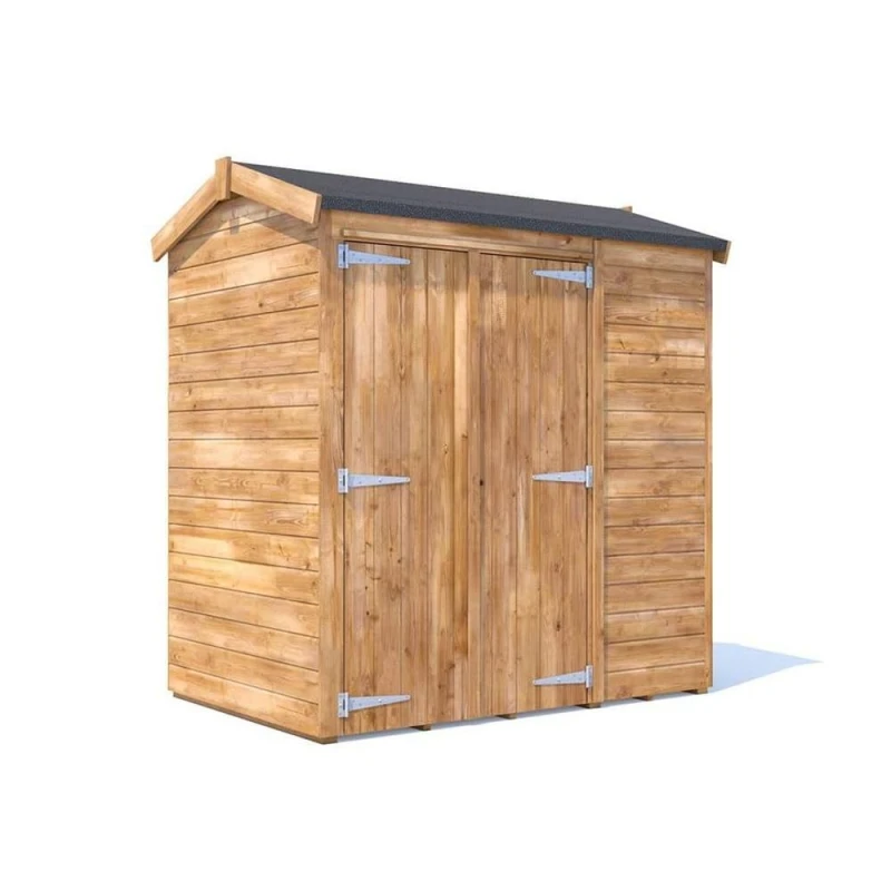 Image of Dunster House Garden Shed 1.8 X 1.2M (6' X 4') 12mm Walls Wooden Outdoor Storage, Apex Roof, Overlord Modular