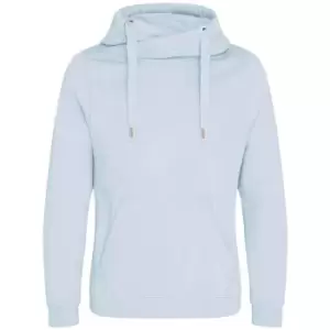 Image of Awdis Unisex Adult Crossover Collar Hoodie (L) (Sky Blue)