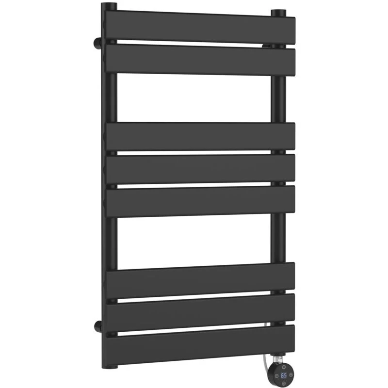 Image of Nuie Electric Flat Towel Rail 8 Bars 840 X 500Mm Anthracite, Grey HL158