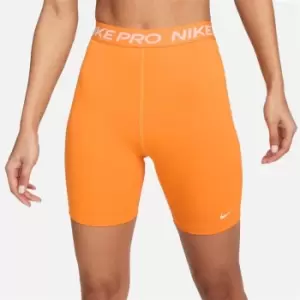 Image of Nike Pro 7" High Rise Shorts Womens - Orange
