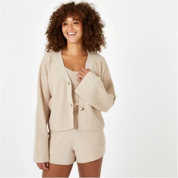 Image of Jack Wills Knitted Cropped Cardigan - Camel