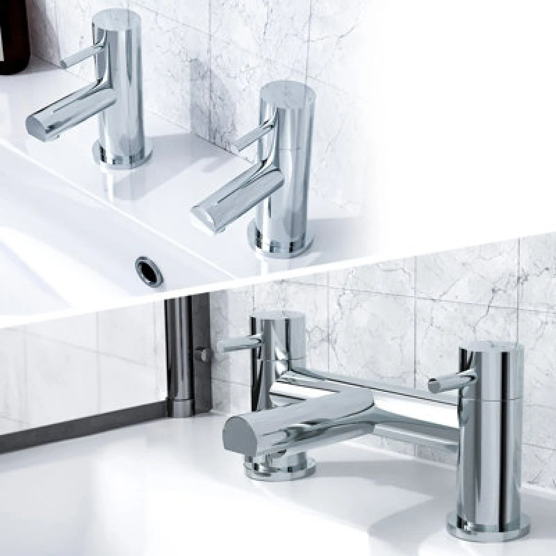 Image of Nes Home Remy Basin & Bath Filler Mixer Taps Chrome
