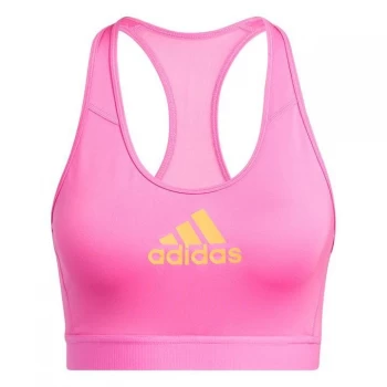 Image of adidas Don't Rest Logo Bra - Screaming Pink