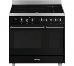Image of SMEG C92IPBL9-1 90cm Electric Induction Range Cooker - Black