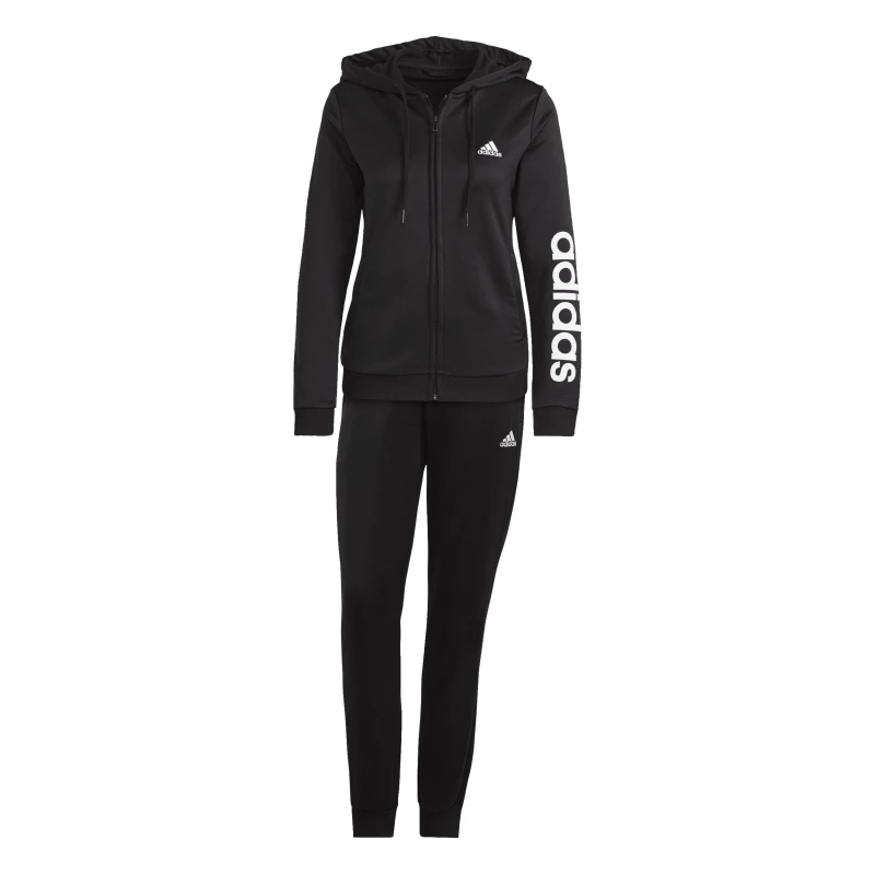 Image of adidas Womens Fleece Tracksuit Black/White female 8 (XS)