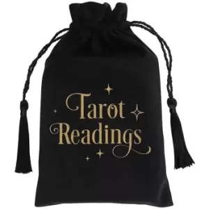 Image of Something Different Tarot Readings Drawstring Bag (One Size) (Black/Gold)