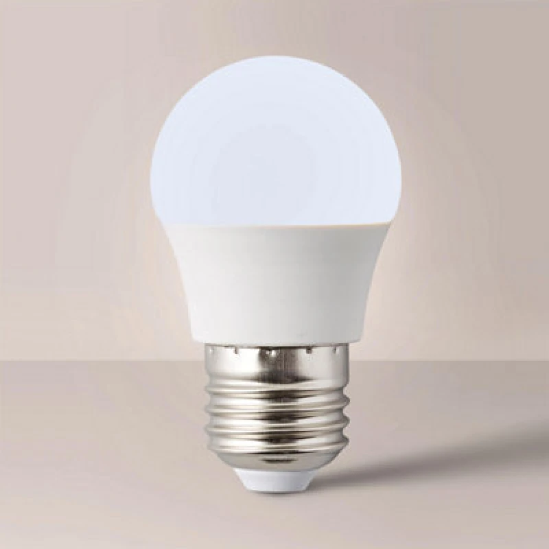 Image of ValueLights 6 Pack E27 White Thermal Plastic Globe LED 4W Warm White 2700K 400lm Light Bulb White