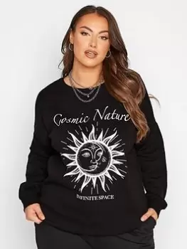 Image of Yours Astrology Sweatshirt - Black, Size 30-32, Women