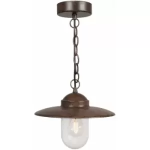 Image of Nordlux Luxembourg Dome Pendant Ceiling Light Rusty, E27, IP33