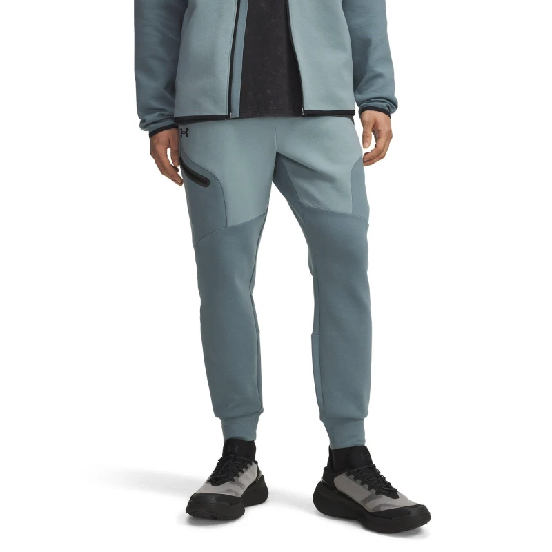 Image of Under Armour Mens Unstoppable Closed Hem Fleece Joggers Jasper Blue male M