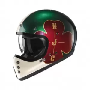 Image of HJC V60 Ofera Green Red MC4 Full Face Helmet L