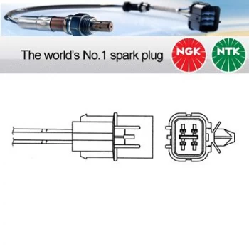 Image of 1x NGK NTK Oxygen O2 Lambda Sensor OZA610-W5 OZA610W5 (0015)