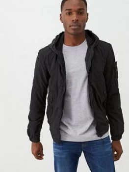 Image of Replay Arm Logo Jacket - Black, Size XL, Men