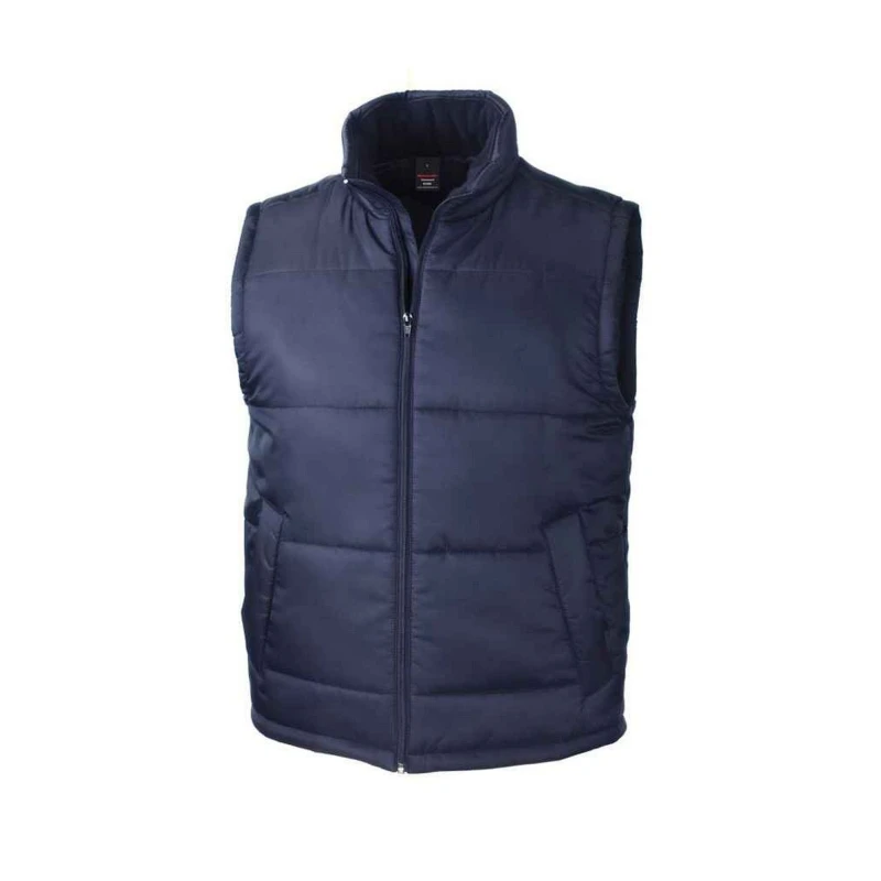 Image of Result Core Mens Padded Body Warmer in Navy Size: XS Navy Male XS