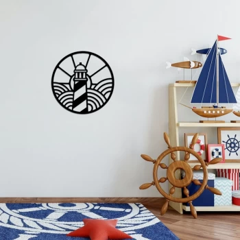 Image of Beacon - Black Decorative Metal Wall Accessory