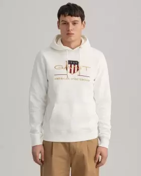 Image of GANT Men Archive Shield Hoodie (S) Beige