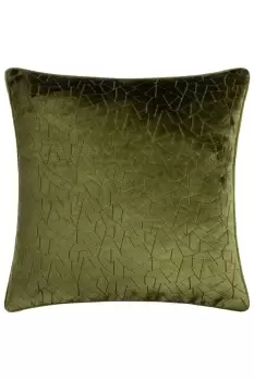 Image of Malans Cut Velvet Piped Polyester Filled Cushion