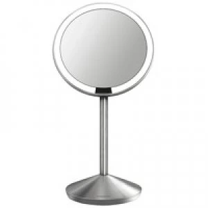 Image of simplehuman Sensor Mirrors 10 x Magnification 12cm Sensor Mirror: Round, with Travel Case, Stainless Steel