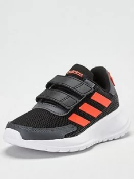 Image of adidas Tensaur Run Childrens Trainers - Black/Orange, Size 10