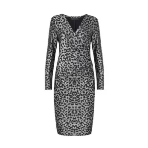 Image of Mela London Silver Leopard Bodycon Dress - Silver