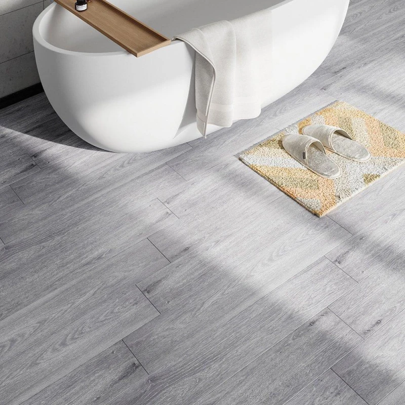 Image of LIFE IDEAS 20Pcs Wood Grain PVC Flooring Grey unisex One size