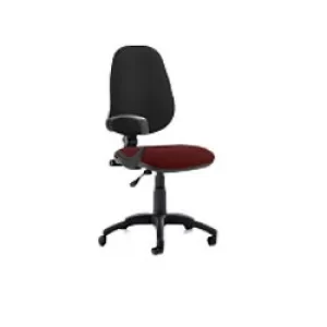 Image of Dynamic Permanent Contact Backrest Task Operator Chair Loop Arms Eclipse I Black Back, Ginseng Chilli Seat High Back