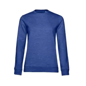Image of B&C Womens/Ladies Set-in Sweatshirt (S) (Royal Blue Heather)