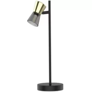 Image of Zumaline Cento Desk Task Lamp, Matt Black, Gold, 1x G9