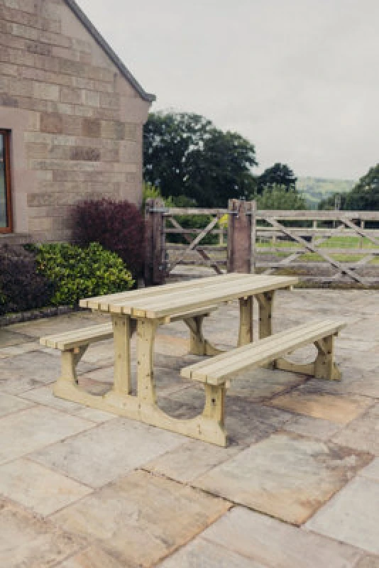 Image of Churnet Valley Garden Furniture Ltd Churnet Valley Lunar Wooden Garden Picnic Table (180Cm)