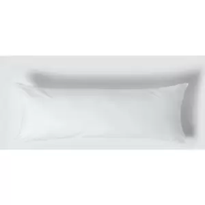 Image of White Egyptian Cotton Housewife Body Pillowcase 200 Thread Count - White - White - Homescapes